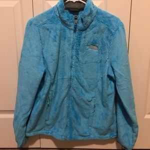NWOT fuzzy blue north face jacket